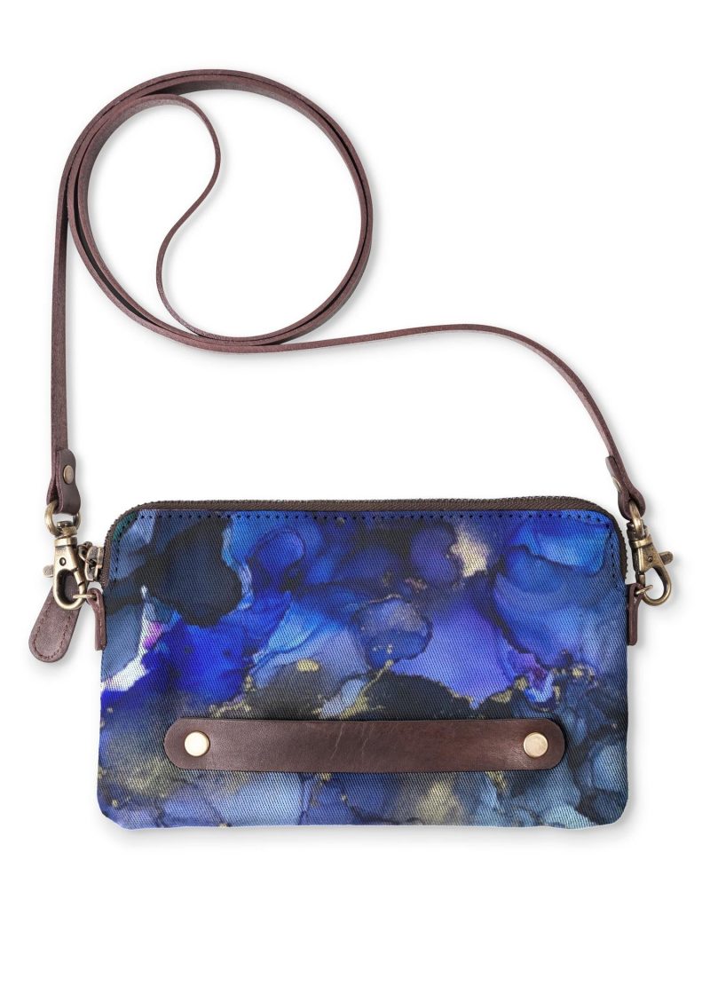 Blue Deep Alcohol Ink Art - Image 2