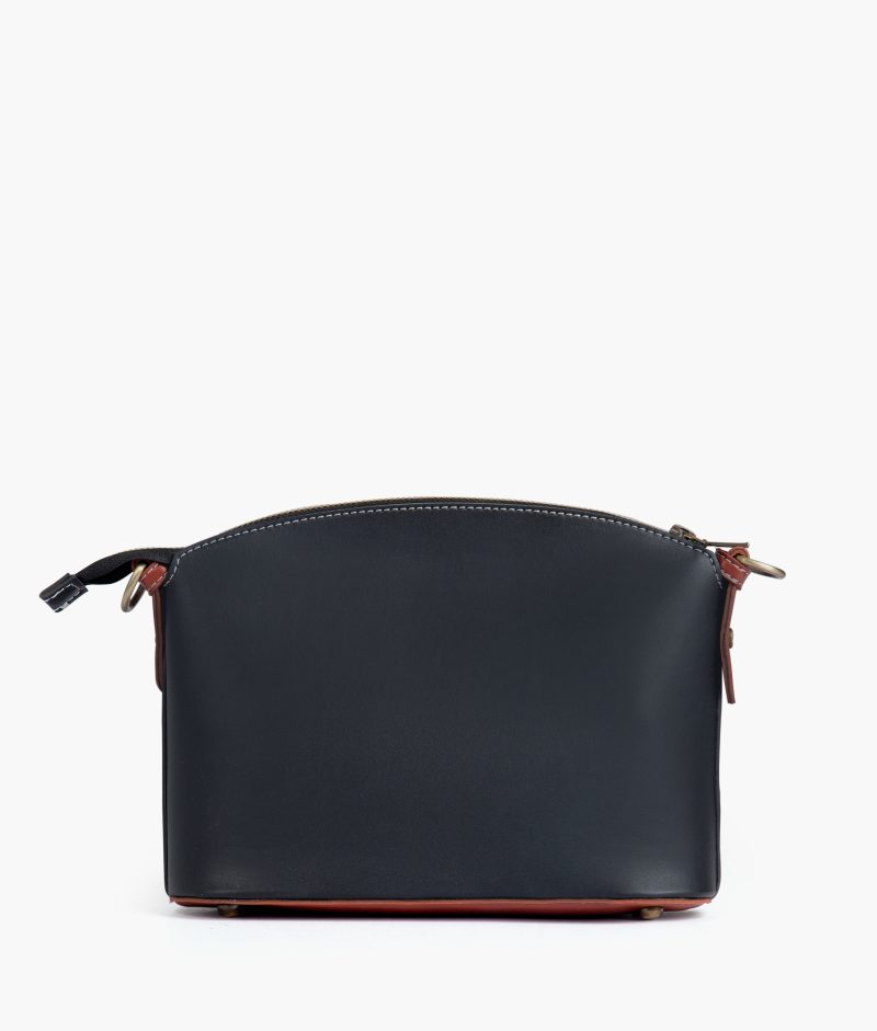 Black and rust dome cross-body bag - Image 4