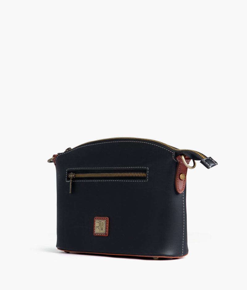 Black and rust dome cross-body bag - Image 2