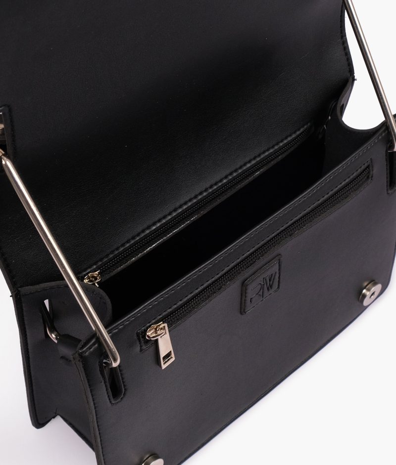 Black loop strap shoulder bag - Image 4