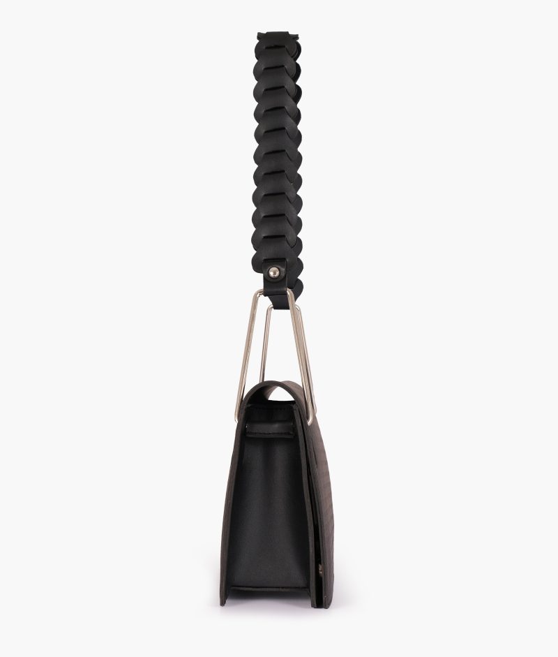 Black loop strap shoulder bag - Image 5