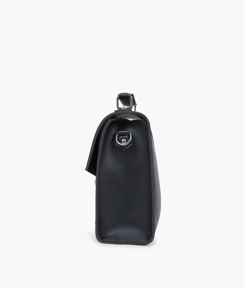 Black push-lock messenger bag - Image 5