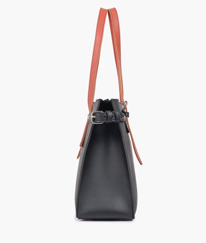 Black satchel tote bag - Image 3