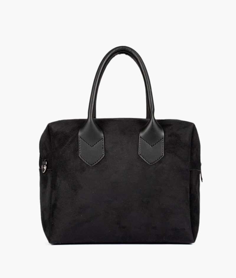 Black suede mini bowling bag - Image 5