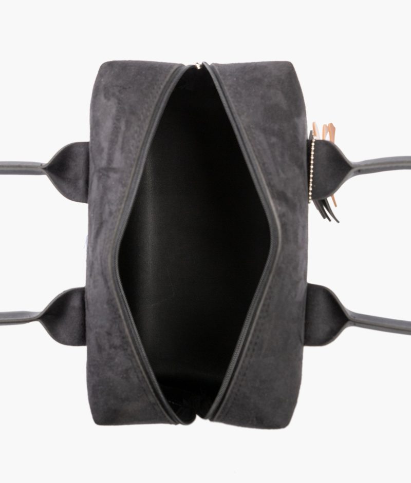 Black suede mini bowling bag - Image 8