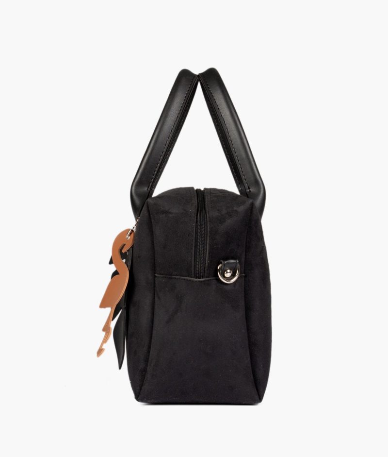 Black suede mini bowling bag - Image 6
