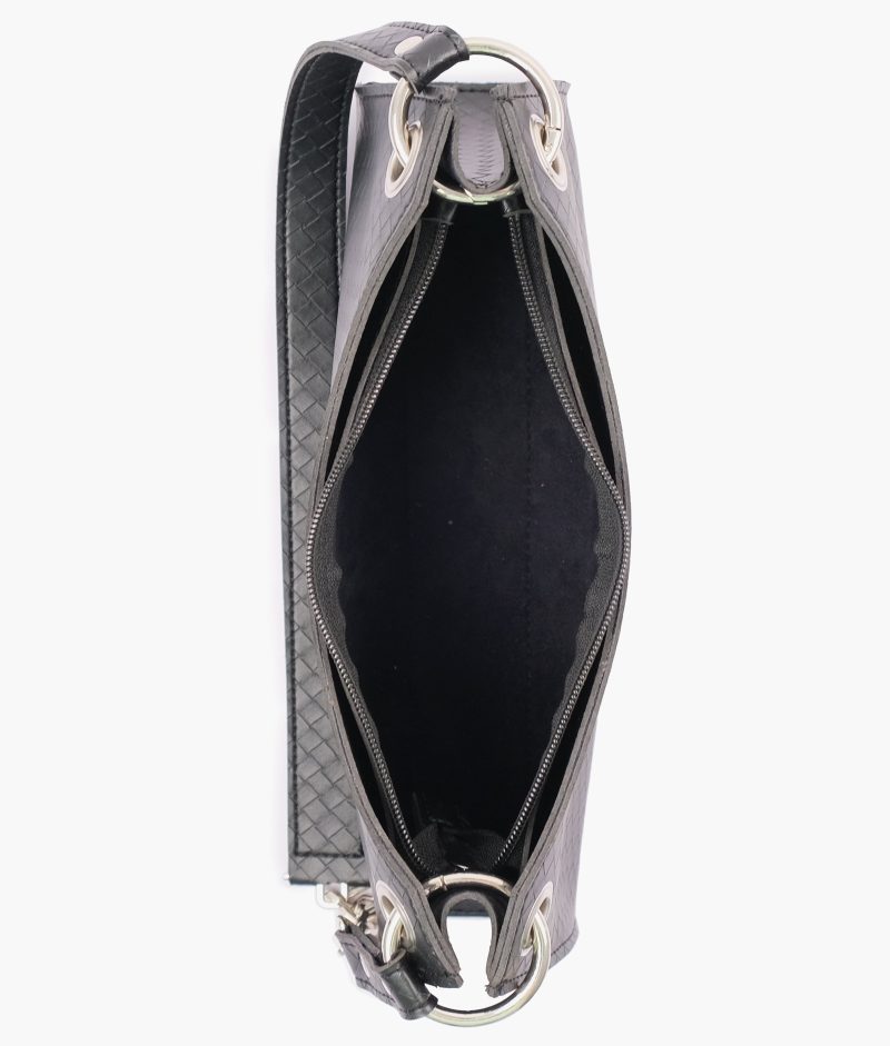 Black weaved elongated chain handle purse - Image 6