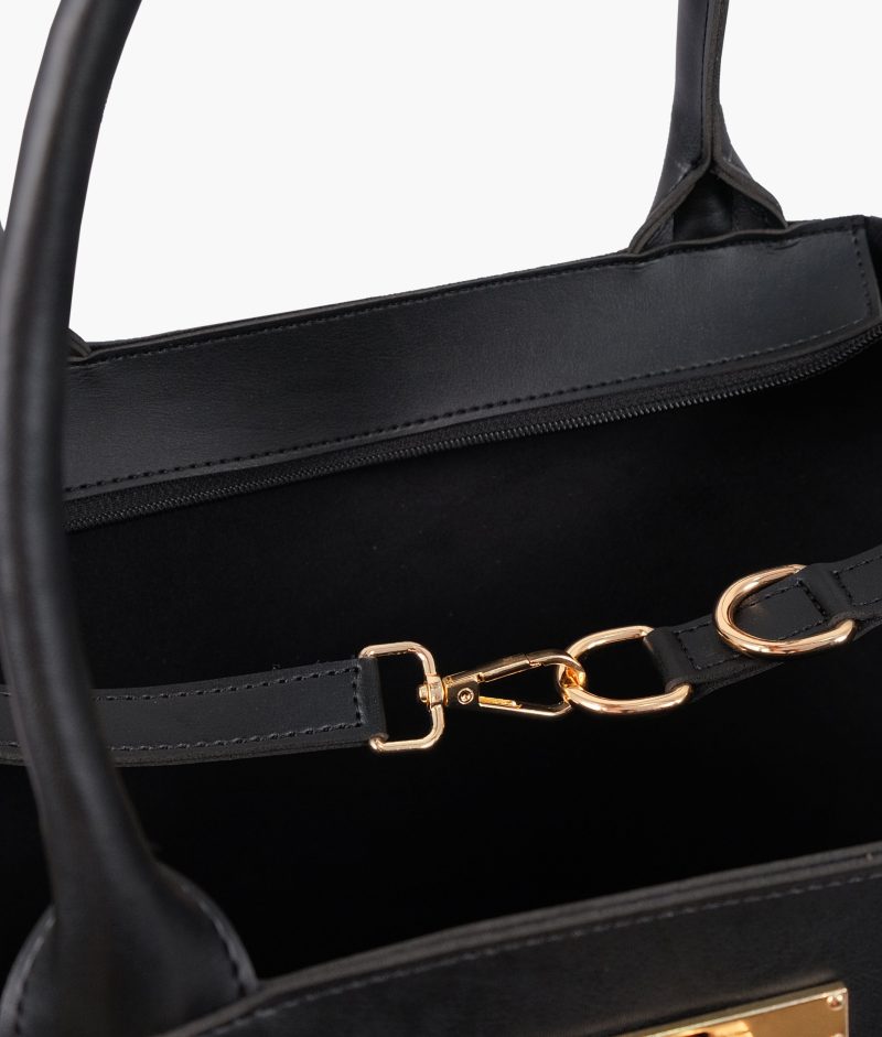 Black zipper tote bag - Image 8