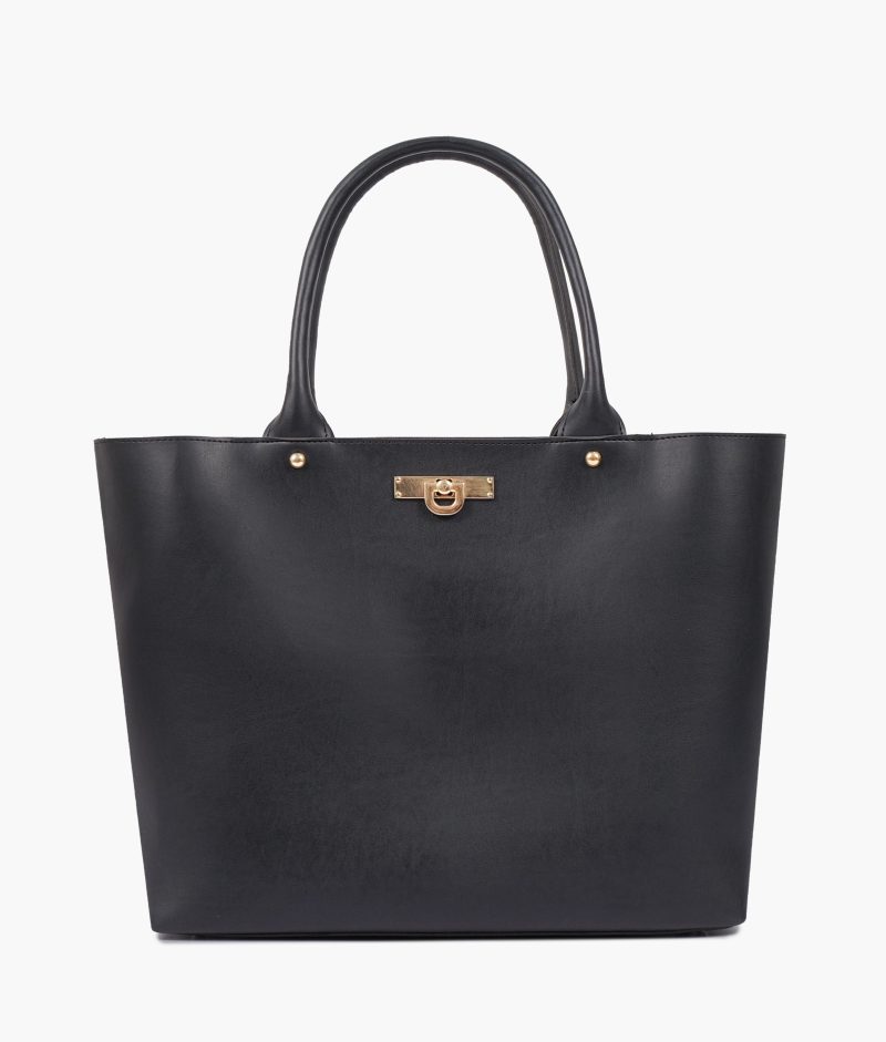 Black zipper tote bag - Image 4