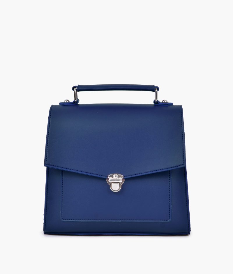 Blue push-lock messenger bag - Image 3