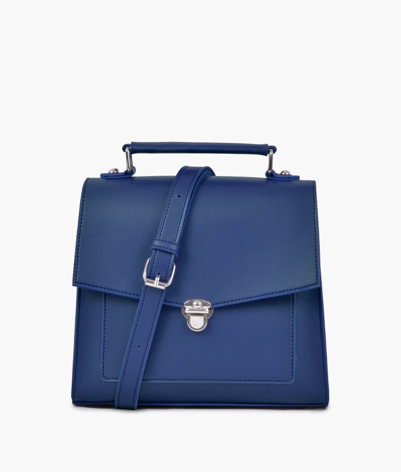 Blue push-lock messenger bag - Image 2