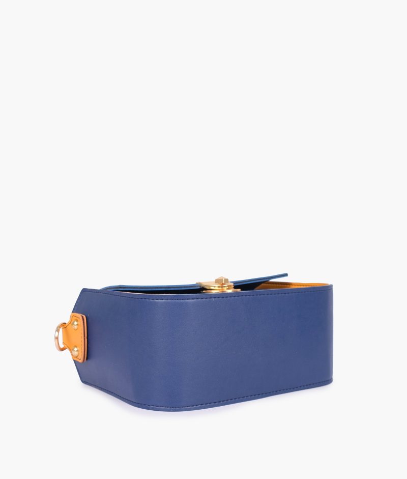 Blue saddle bag with twist lock - Image 7