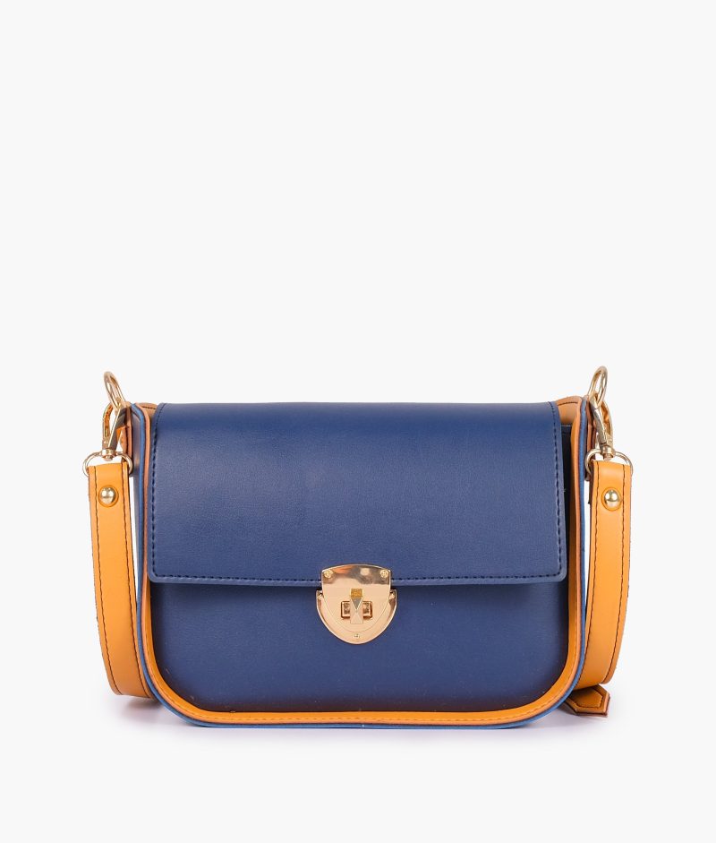 Blue saddle bag with twist lock - Image 4