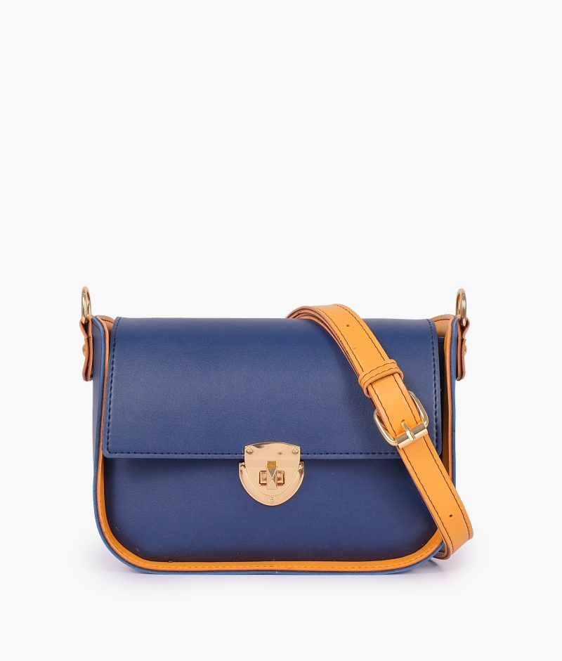 Blue saddle bag with twist lock - Image 3
