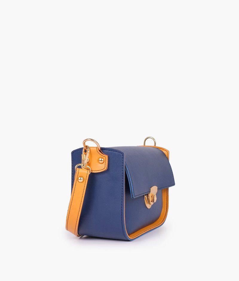 Blue saddle bag with twist lock - Image 5