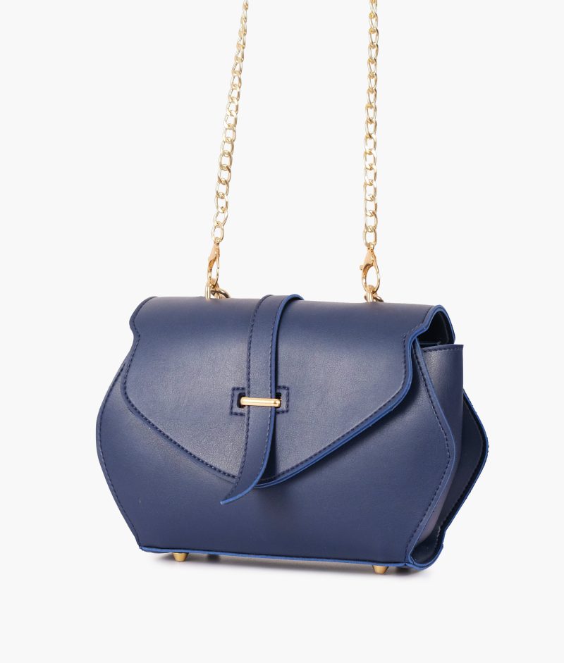 Blue top-handle hexagon bag - Image 3