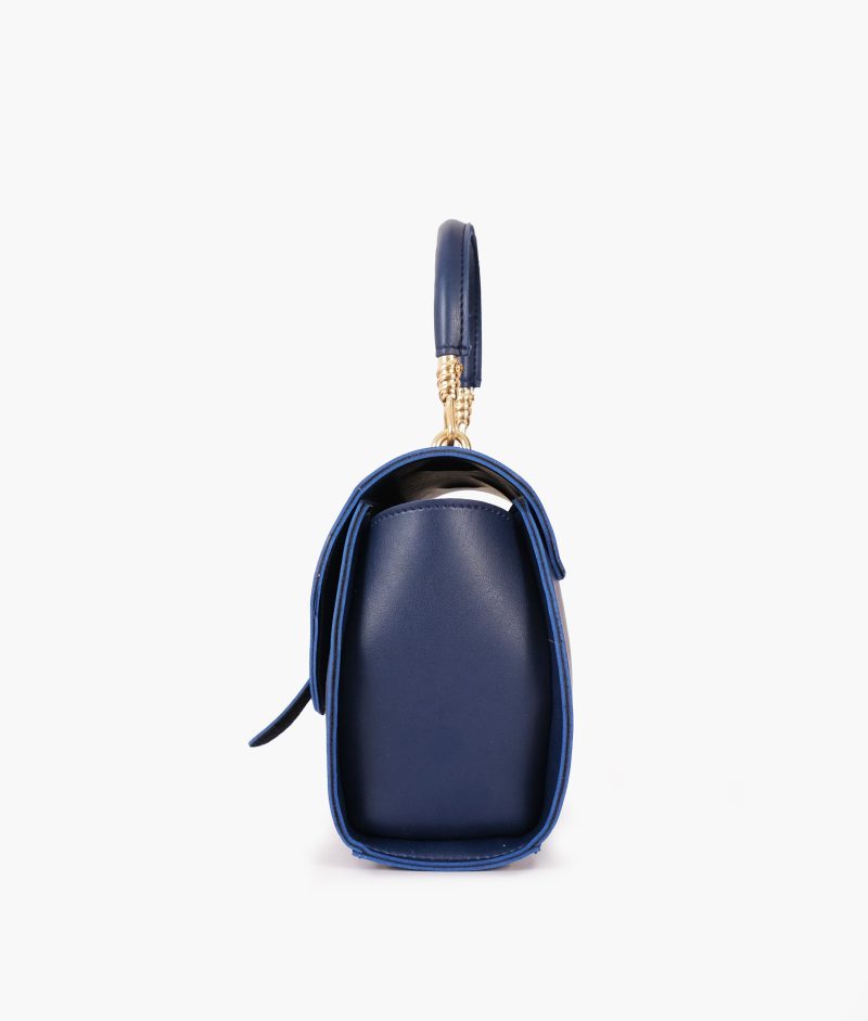 Blue top-handle hexagon bag - Image 5