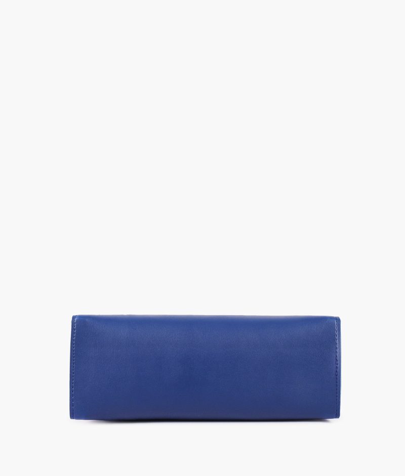 Blue zipper shoulder bag with long handle - Image 7