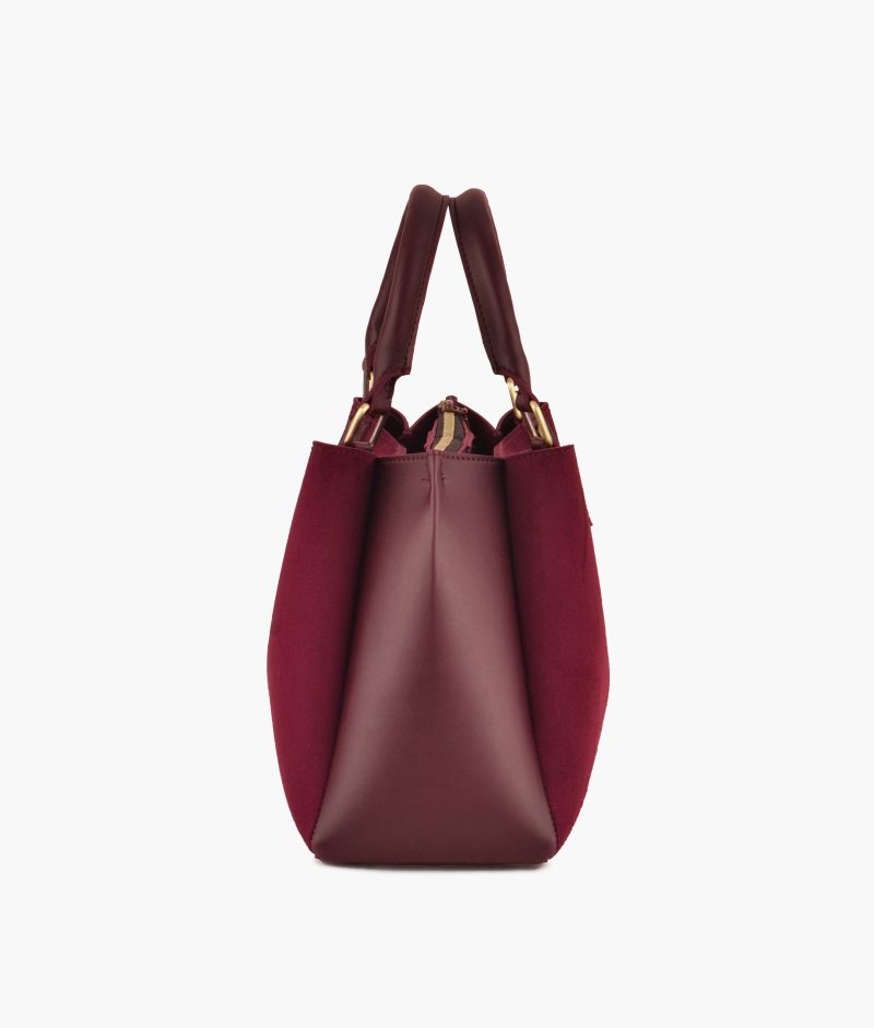 Burgundy suede mini bag - Image 5