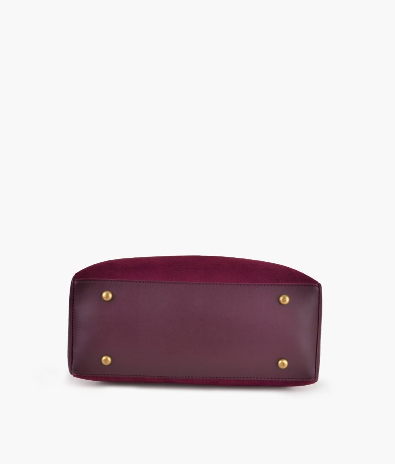 Burgundy suede mini bag - Image 6
